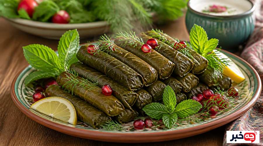 طرز تهیه دلمه برگ مو