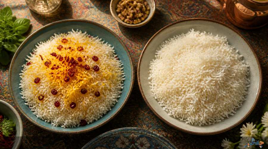 تفاوت برنج ایرانی و برنج خارجی در پخت پلو