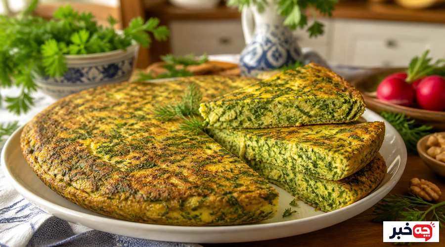 طرز تهیه کوکو سبزی پفکی؛ راز پف و مواج شدن کوکوی خانگی