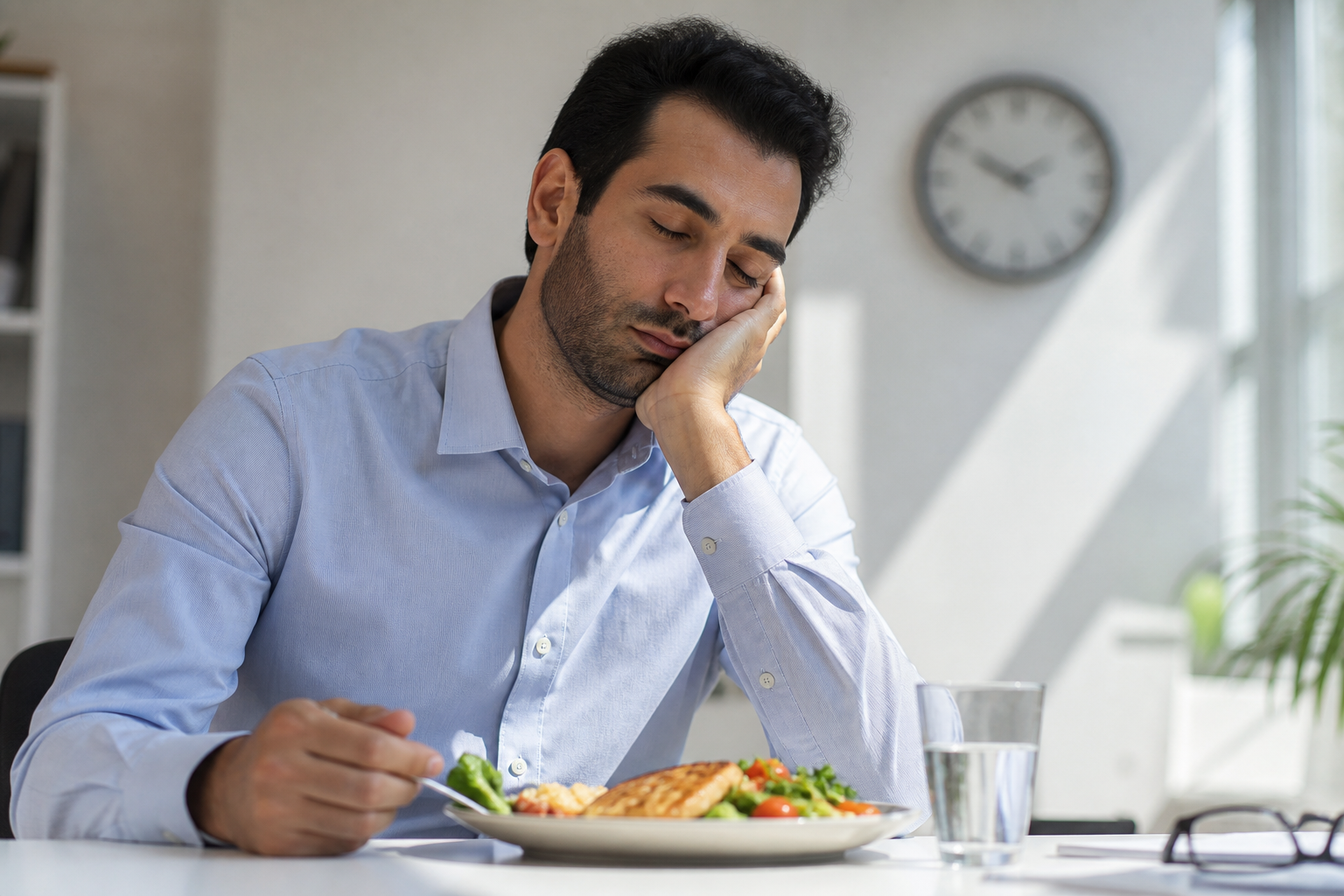 چرا بعد از غذا احساس خواب‌آلودگی می‌کنیم؟