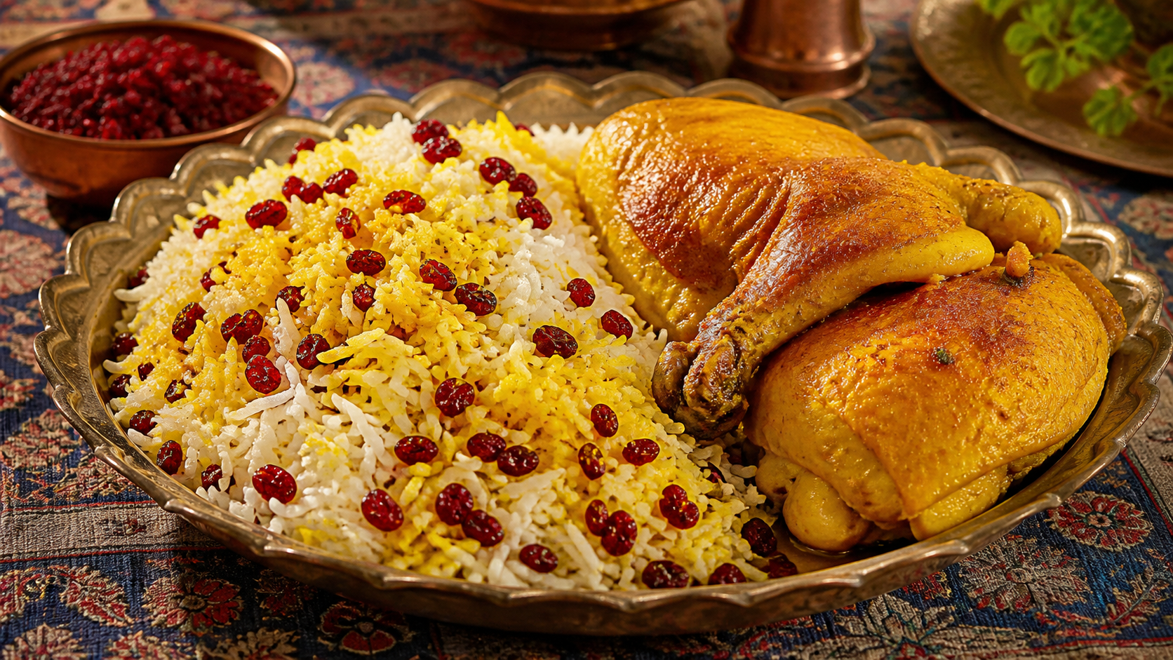 طرز تهیه زرشک‌پلو با مرغ