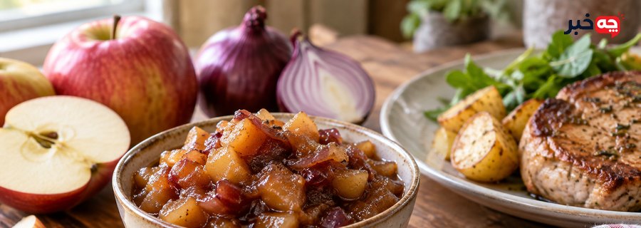 نمای تکمیلی درباره طرز تهیه چاتنی سیب و پیاز
