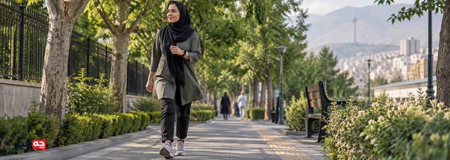 تصویر آموزشی مرتبط با فواید پیادهروی روزانه