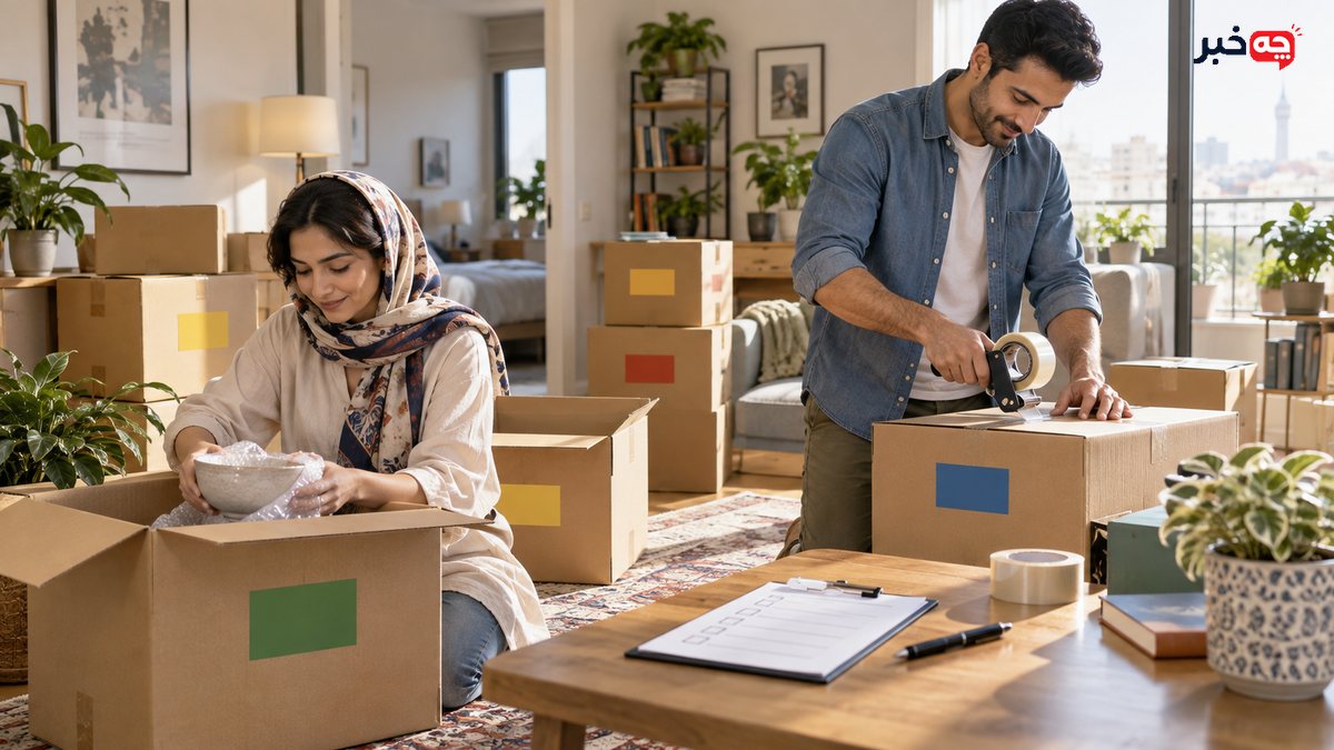 چک‌لیست جمع‌کردن خانه برای اسباب‌کشی کم‌استرس