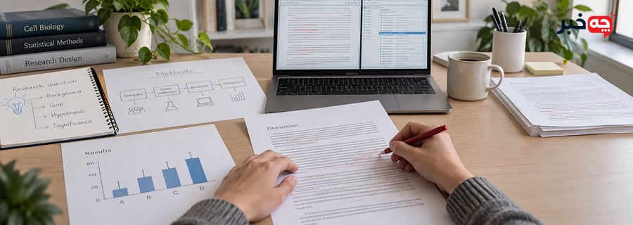 مراحل پرسش پژوهش، روش، نتایج، بحث و منابع مقاله علمی