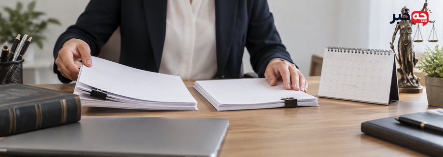 مرتب کردن مدارک و تقویم برای پیگیری مهلت اعتراض