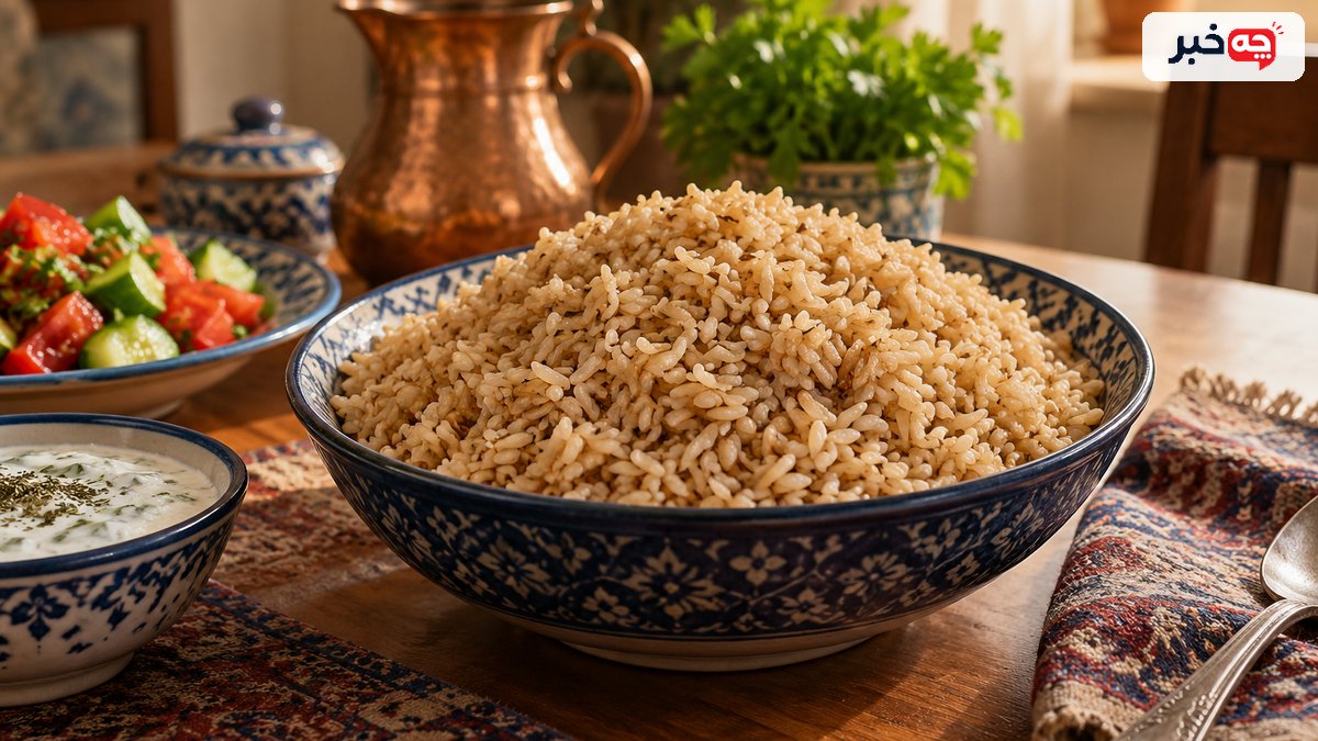 طرز تهیه برنج قهوه‌ای کته و مقدار آب مناسب