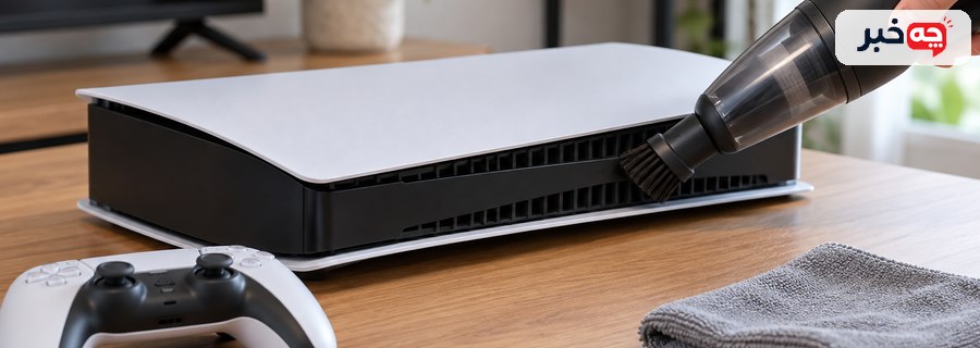 تمیز کردن ملایم دریچه بیرونی کنسول خاموش