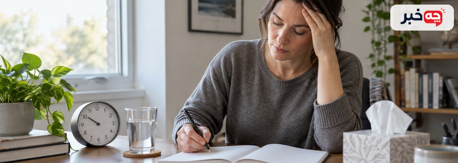 ثبت زمان و شرایط احساس سنگینی سر در دفترچه