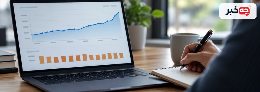 نمای تحلیلی مسیر بازدید تا ثبت سفارش روی لپتاپ