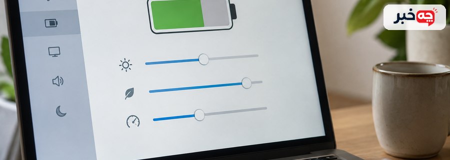 تنظیمات مصرف باتری و حالت خواب روی نمایشگر لپتاپ