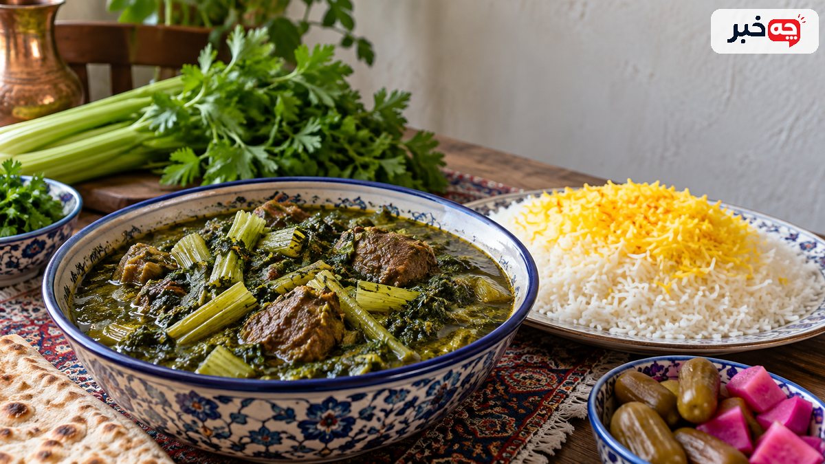 طرز تهیه خورش کرفس؛ نسبت سبزی، گوشت و زمان پخت