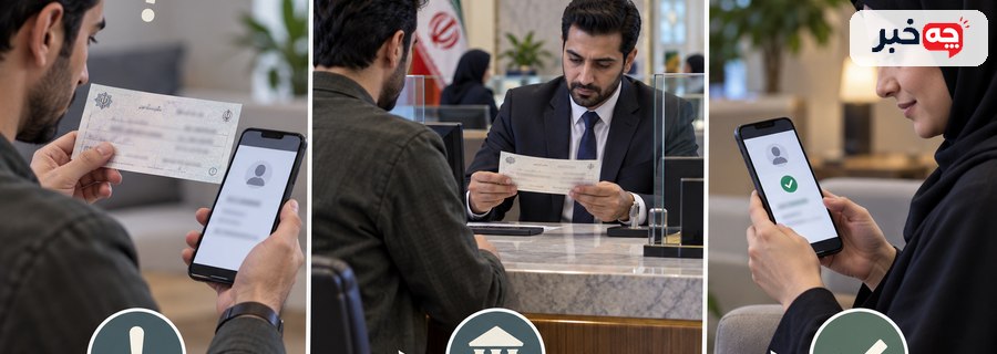 تفکیک اقدام پیش از تأیید چک صیادی و پس از تأیید گیرنده