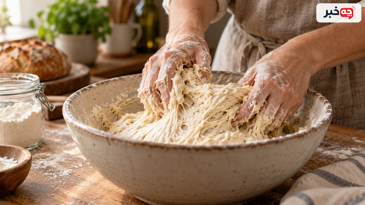 چرا خمیر نان به دست می‌چسبد و چگونه درستش کنیم؟