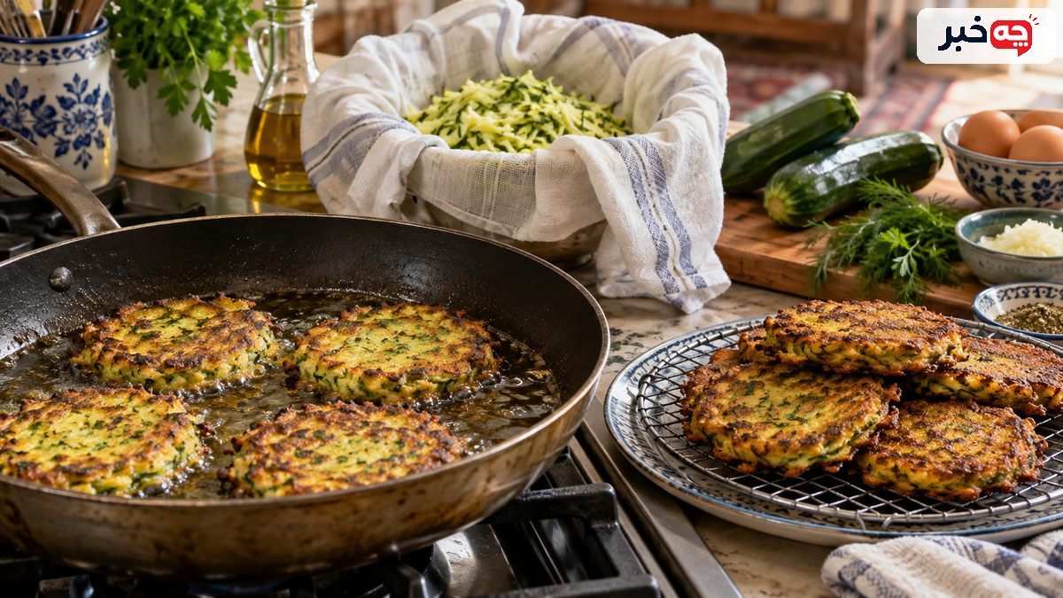 طرز تهیه کوکو کدو سبز بدون آب انداختن